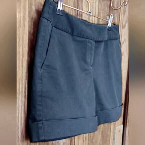 INC Black Cuffed Shorts Size 2 - Picture 3 of 5